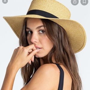 Billabong Tan and Black Wide-Brim Hat